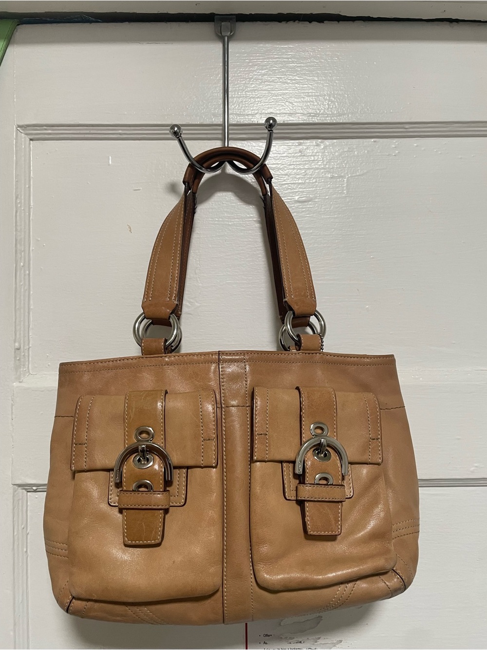 Vintage Coach Soho Double Pocket Satchel Bag
